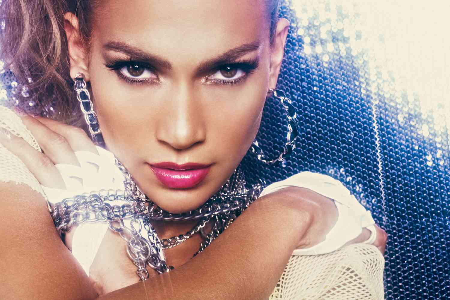 Iconic Image of Jennifer Lopez albums cover by Warwick Saint